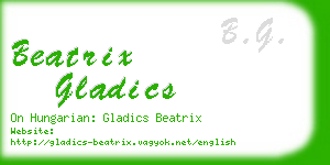 beatrix gladics business card